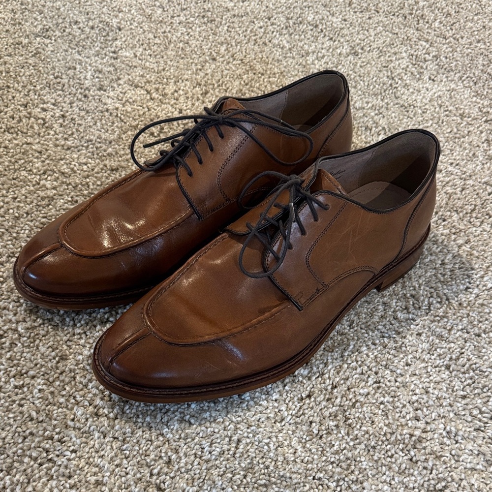 Joseph Abboud Tan Leather Men's Derbys
